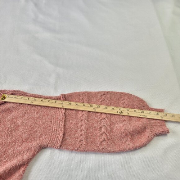 Max Edition boat neck pink oversized sleeves pullover sweater size M - Picture 5 of 8